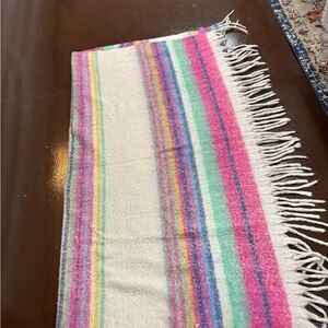 Free People Striped Fringe Blanket/Throw or Wrap